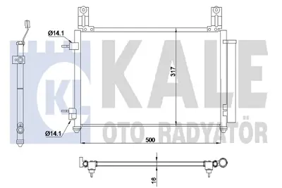 KALE 345165 Klıma Radyatoru   Matız / Spark 0.8 M200 M250 