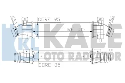 KALE 346700 Turbo Intercol Radyatoru Mondeo Iıı 2,0tdcı / 2,2tdcı 00>07 Olcu: (412×90,7×85) 