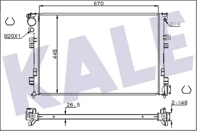 KALE 347225 Motor Su Radyatoru Jumpy Scudo Evasıon Dw8 Klımalı Jumpy Scudo Evasıon Dw10 (2,0hdı 8v) 