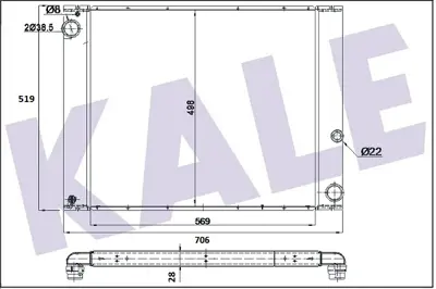 KALE 348665 Motor Su Radyatoru Range Rover 3.0 Dızel 