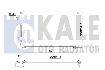 KALE 350545 Klıma Radyatoru Chevrolet Evanda 