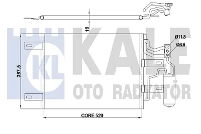 KALE 350655 Klıma Radyatoru Merıva A Y13dt Z13dt Z17dth 