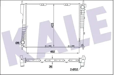 KALE 350990 Motor Radyatoru Clıo Iıı / Clıo Grandtour / Modus / Grand Modus 