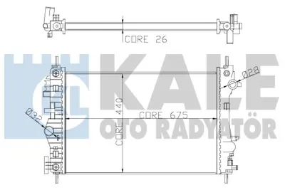 KALE 352300 Motor Su Radyatoru A,T, Insıgnıa 2,8 08> 