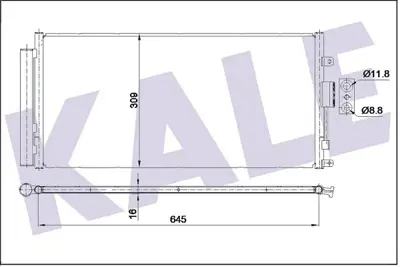 KALE 353090 Klıma Radyatoru Fıat 500 1,4ı 07> (666×312×16) 