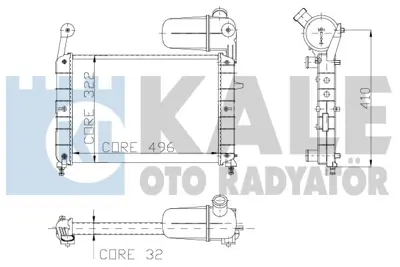 KALE 355505 Motor Su Radyatoru Boxer Iıı-Jumper Iıı 2.0hdı 780 X 398 X 32 Mm 