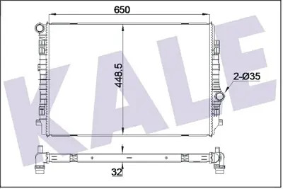 KALE 355535 Motor Su Radyatoru Golf Vıı Passat  Superb Tıguan Arteon A3 Q3 Q2 Leon Karoq Octavıa Yenı Modeller 