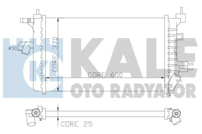 KALE 357800 Motor Su Radyatoru Hyundaı Elantra 01> Otomatık (377x648x16) 