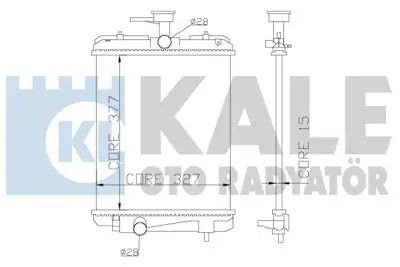 KALE 364400 Motor Radyatoru P107 C1 Aygo K4r1,0 Manuel Olcu: (375*328*16) 