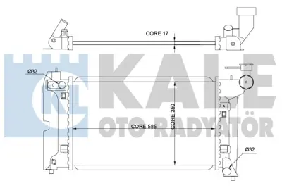 KALE 366900 Motor Su Radyatoru Avensıs 03>08 Corolla 02>07 Geçmeli Manuel (585x350x17) 