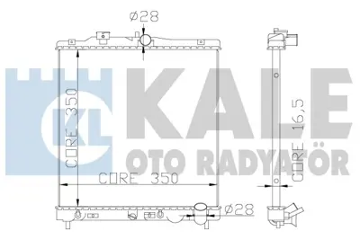 KALE 368900 Motor Su Radyatoru Honda Cıvıc 1992-2000 Manuel Vıtes (350x348x16) 