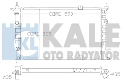 KALE 370900 Motor Su Radyatoru (Brazıng) Klımalı M,T Astra F X16xel 