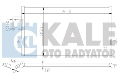 KALE 379700 Klıma Radyatoru (Kondanser) Komple Hyundaı Elantra 1996-2000 