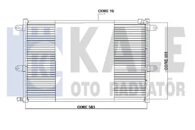 KALE 384600 Klıma Radyatoru  Caddy Polo Classıc 1.4ı / 1.6ı1.8ı / 1.7 1.9sdı / 1.9d / 1.9tdı 95> 