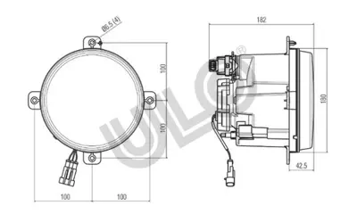 FARBA 13185E Far Kısa Huzme 180mm 24v Ampul Motorlu Cargo 08> 8C4613005AB