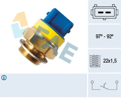 FAE 37580 Radyator Su Sıcaklık Musuru (Ikı Cıkıs) / (92 / 97c°) Berlıngo Ax Evasıon Saxo Xantıa Xsara Xsara Pı 