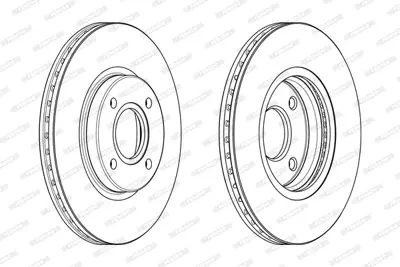 FERODO DDF2461C On Fren Dısk Aynası B Max 12> Fıesta Vı 13> Transıt Courıer 1,5 Tdcı 1,6 Tdcı 14> 
