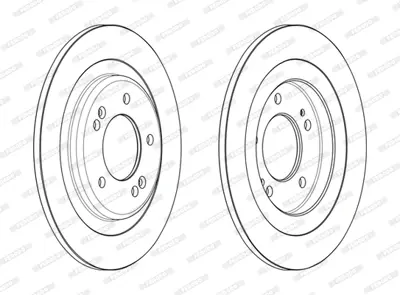 FERODO DDF2482C Arka Fren Dıskı (Aynası) I30 1,4 1,6 2012> Kıa Ceed1,4 1,6 2012> (5 Bıjon Kalınlık:26 Dıs C 