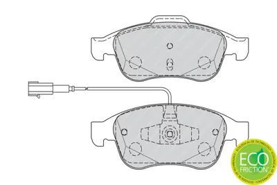 FERODO FDB4331 On Fren Balatası Alfa Romeo Gıulıetta 1.4 Tb 10=> 1.6 Jtdm 105 10=> 