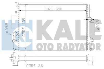 KALE 341985 Motor Su Radyator Iveco Daıly Iıı / Iv 35c12v / P 35s12 V 35s12v / P 06> (Brazıng) (Mt) (650×439×36) 