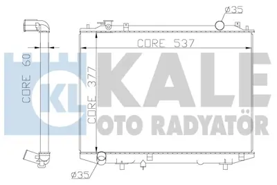 KALE 356200 Motor Su Radyatoru Mazda B2500 Bt50 06> Ford Ranger Manuel (537x377x60) 