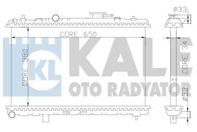 KALE 369200 Motor Su Radyatoru Hyundaı Elantra 01> Manuel (380x658x16) 