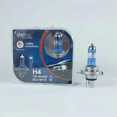 DELCO DLC-10175 12v Ampül H4 60-55watt 43t %150.. Süper 