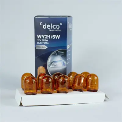 DELCO DLC-70700 12v Ampül T20 21-5watt Büyük Dipsiz Amber ( Naturel ) 