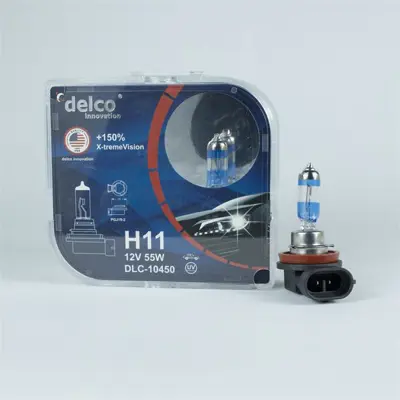 DELCO DLC-10450 12v Ampül H11 55watt %150.. Süper Vısıon 