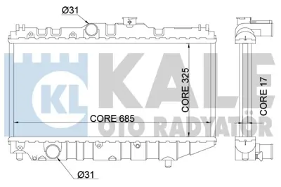 KALE 342160 Motor Su Radyatoru Corolla Ae92 88>92 Otomatık (685x325x17) 