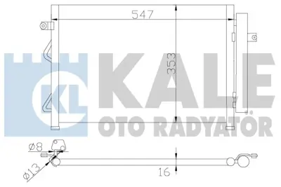 KALE 342975 Klıma Radyatoru Komple Getz Dızel 2003> 