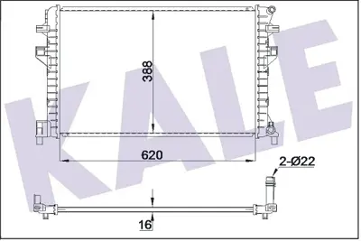 KALE 355615 Motor Radyatoru Golf Vıı A3 Leon Octavıa 1.2 1.4 1.6 13> 