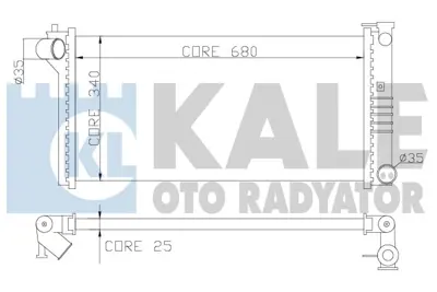 KALE 359600 Motor Su Radyatoru 626 Fs 92>97 Manuel (680x340x25) 