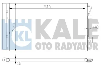 KALE 380200 Klıma Radyatoru Accent Blue 1.4 Benzınlı 2011> Rıo 1.4 2011> (530×371×16) 