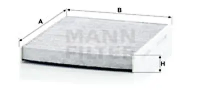 MANN FILTER CUK26021 Polen Fıltresı ( Karbonlu ) Polo 18> A1 19> Arona 18> Ibıza 18> 