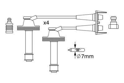 BOSCH 0986357238 Bujı Kablosu Setı B56 2.0 16v N7q Laguna Safrane 