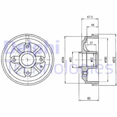 DELPHI BF324 Arka Fren Kampanası P106 P206 P206+ (T3e) Saxo Ax Olcu: (180*30) Abssız 424735 424744 95659622 424735S 424744S 424744SK1 62910537 424744S1 4360107 4454777