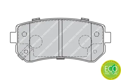 FERODO FDB1956 Arka Fren Balatası Hyundaı Accent Era 06-> / I20 08-15 / I30 07-12 / Ix20 10-> / Ix35 10-> / Sonata  583021JA30 583020QA00 583020ZA00 583021GA00 583024WA10 583021XA30 583021MA00 583023SA30 583021GE00 S583021GA00