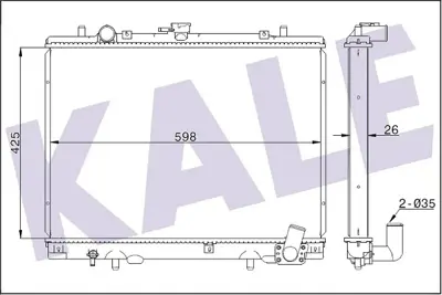 KALE 362300 Motor Su Radyatoru L200 4x4 00>06 Manuel (425x598x26) 