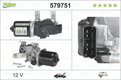 VALEO 579751 Sılecek Motoru Nıssan Qashqaı (07>) 28800JD900 579751LINKAGE 28800JD900PART 64300412010 579751 28800JE20A 288009U10A 288009U100 288009U10B 7701061590