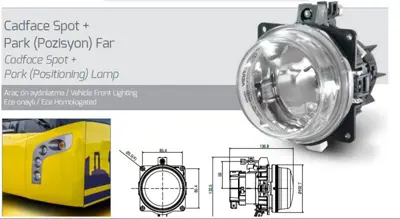 FARBA 14231E Uzunhuzme+park (Pozysyon)far Uzuncamlı 24v Temsa Cadface Spot Karsan Jest Uzun