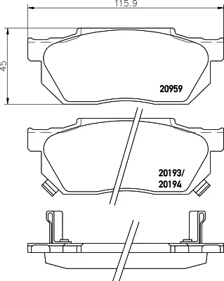 BESER 3501 On Fren Balatası Honda Cıvıc 88-91 Crx 89-92 Accord 83-85 Prelude 86-> MN76 45022SB2515 64ASB0670 64A5SB0670 45022SA0505 45022SA5000 45022SA5010 45022SA5020 45022SB0505 45022SB0506