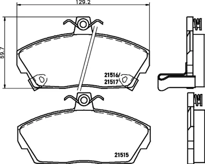 BESER 3683 Fren Balatası On Honda Cıvıc 2001-2006 Euro Cıvıc 1996-1999 Rover 1996-2000 Tata Telcolıne 45022S6DE50 6450S6DE50 6450S6DE51 45022S6DE01 45022S6DE51 45022S74E10 45022S74E50 45022SK3E00 45022ST3E10 45022ST3E20