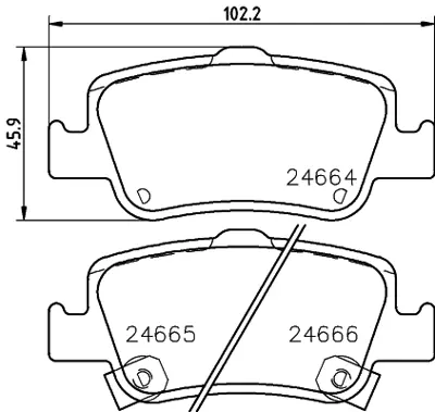 BESER 4037 Fren Balatası Arka Toyota  Aurıs 1.4 D4d 1.6 07-> Corolla 1.4 D4d 1.6 07-12 Ikaz Kablolu 8660004433 8660000770 4466YZZE3 446602300 446602292 446602291 446602290 446602280 446602191 446602190