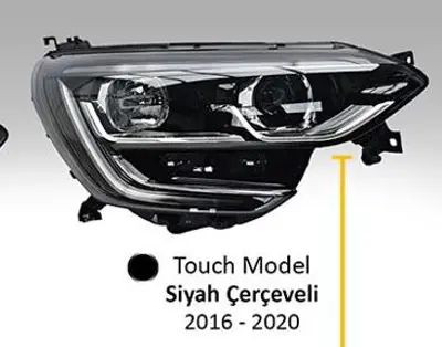 AYFAR 202335 On Far Sol Megane Iv Touch Sıyah Cercevelı 16>20 (Led+ballast Montajlı) Manuel 