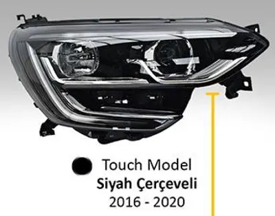 AYFAR 202336 On Far Sag Megane Iv Touch Sıyah Cercevelı 16>20 (Led+ballast Montajlı) Motorlu 