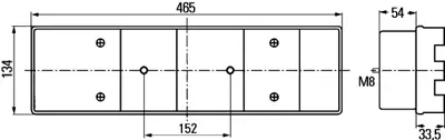 CERKEZ PD800-52 Stop Lambası Kanallı Sag Amp Soketlı Plakasız Mercedes Atego I-Iı / Axor  / Kısa Tıp 470mm / 7 Fonks 35445503 25449703 35445703 A0035445203 A0035445803 A0035445403 A0035445703 35445203 35445803 35445403