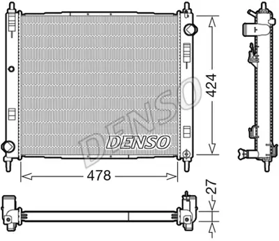 DENSO DRM46044 Motor Su Radyatoru Nıssan Juke 1,5 Dcı 2010> F15 Kasa (478x424x27) 214101FE0A 214101FE0B 21410BA62A 1213077 RA0190230