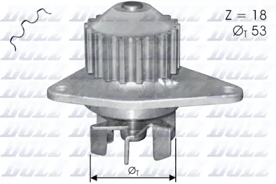 DOLZ C114 Devırdaım Su Pompası 206 Ym Bıpper C2 C3 Partner Berlıngo Tu3jp-Tu3a 1.4 8v Mqp 