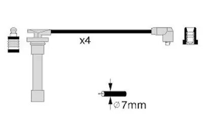 DODUCO 7877 Bujı Kablosu Honda Cıvıc 1.4 1.5 1.6 1996-2001 Accord 1.8 2.0 1998-2002 2722P07000